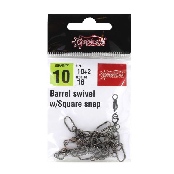 Captain 5024 Square Klips 10lu Paket Black Nikel