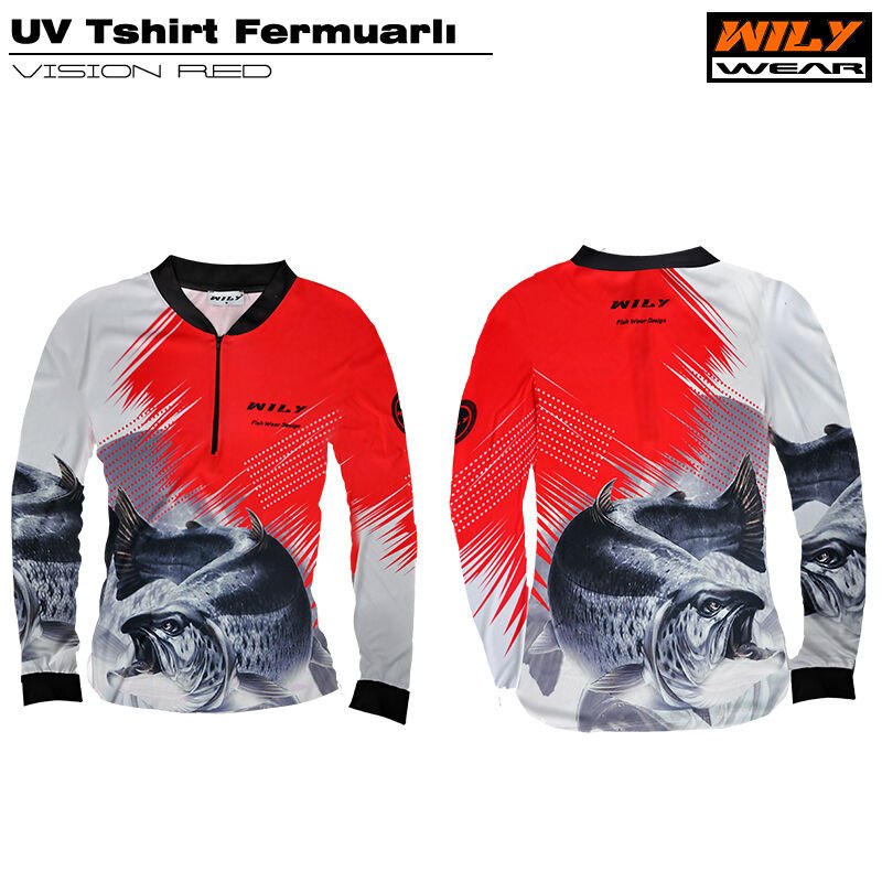 Wily Wear UV T-Shirt Fermuarlı Vision Red M