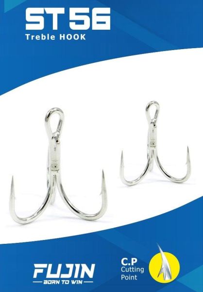 Fujin ST56 Üçlü Maket Balık İğnesi Nickel 