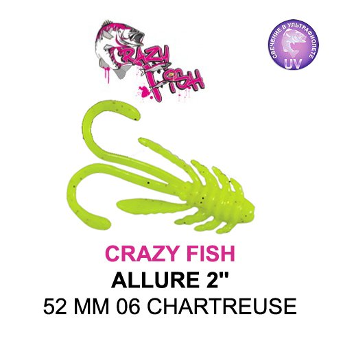 CRAZY FISH ALLURE 52 MM COLOR: 06 CHARTREUSE