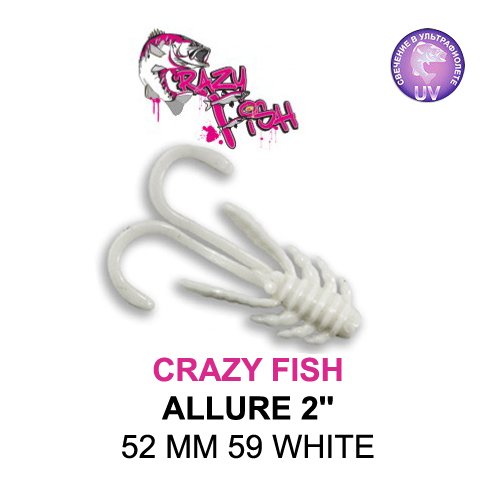 CRAZY FISH ALLURE 52 MM COLOR: 59 WHITE