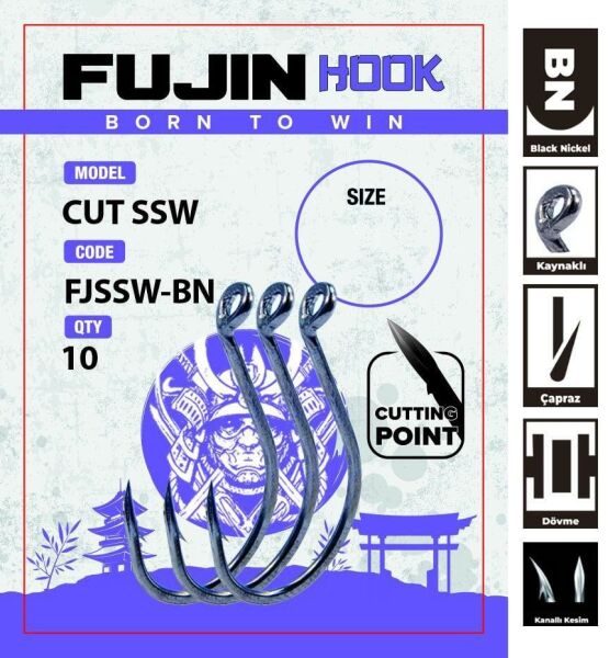 Fujin Cut SSW Delikli Kaynaklı Çapraz Octopus Kancası 