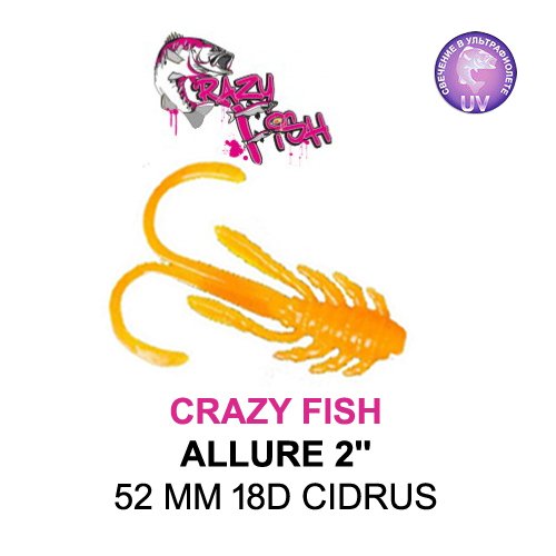 CRAZY FISH ALLURE 52 MM COLOR: 18D CIDRUS