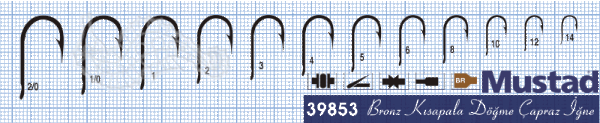 Mustad Olta İğnesi 39853 25li Standart - NO:3-0