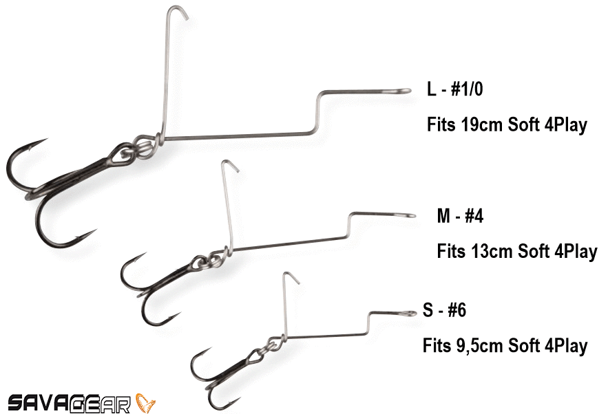 Savage gear 4Play Offset Treble 3 Adet