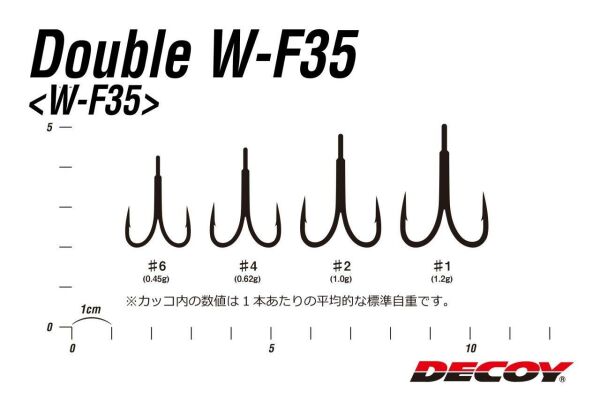 Decoy W-F35 Double Hook İkili Maket Balık İğnesi 