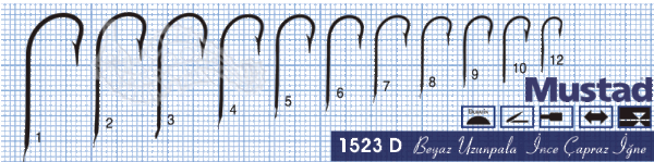 Mustad Olta İğnesi 1523D 100lü