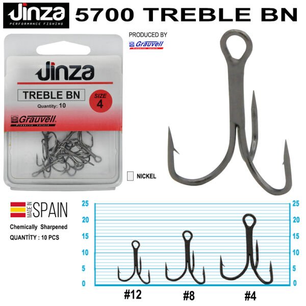 Jinza Treble BN Çarpma İğne 10 Adet 4