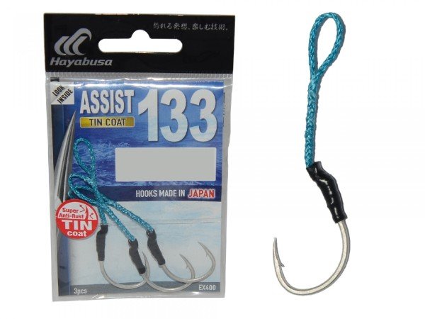 Hayabusa EX 400 Jig Assist İğnesi Single Hook  3'lü Paket 2/0