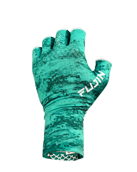 Fujin Pro Angler Summer Gloves Green