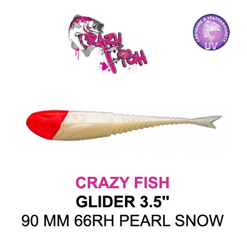 CRAZY FISH GLIDER 90 MM COLOR: 66RH PEARL SNOW