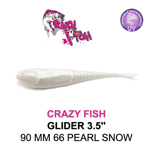 CRAZY FISH GLIDER 90 MM COLOR: 66 PEARL SNOW