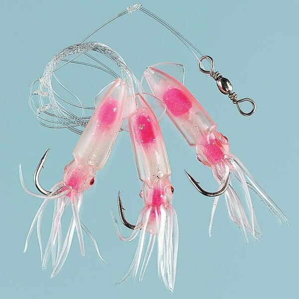 Fladen Pink Squid 3 Köstek Hazır Takım 2/0