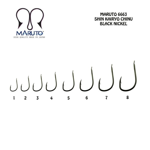 Maruto 6663NS Siyah Nikel Olta İğnesi No:1 (20Pcs)