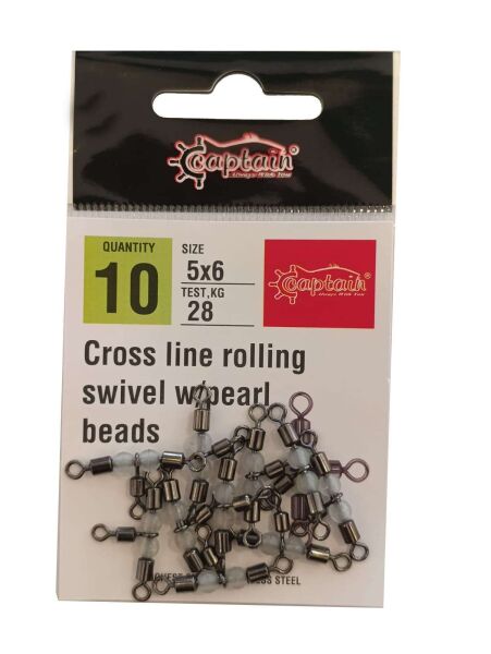 Captain 5048 Üçlü Boncuklu Fırdöndü 10lu Paket Black Nikel