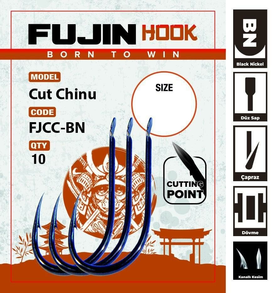 Fujin Cut Chinu Çapraz Deliksiz Olta Kancası 