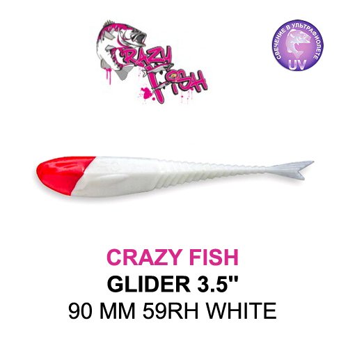 CRAZY FISH GLIDER 90 MM COLOR: 59 RH WHITE