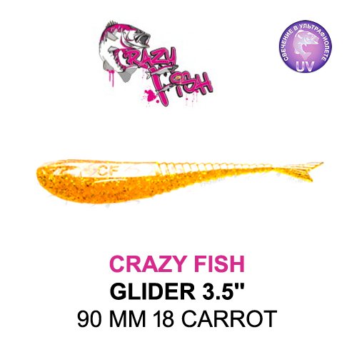 CRAZY FISH GLIDER 90 MM  COLOR: 18 CARROT