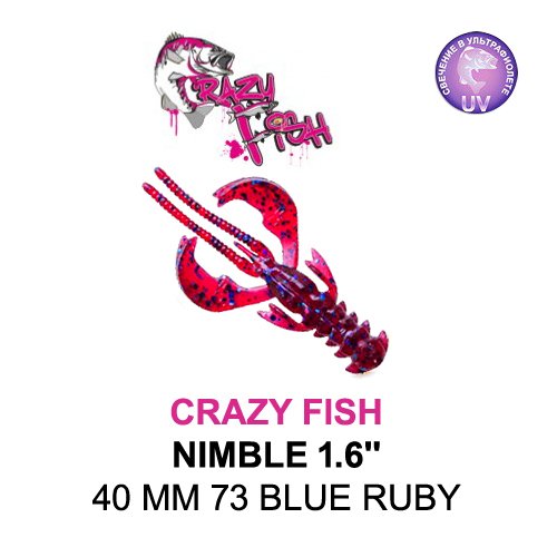 CRAZY FISH NIMBLE 40 MM COLOR: 73 BLUE RUBY