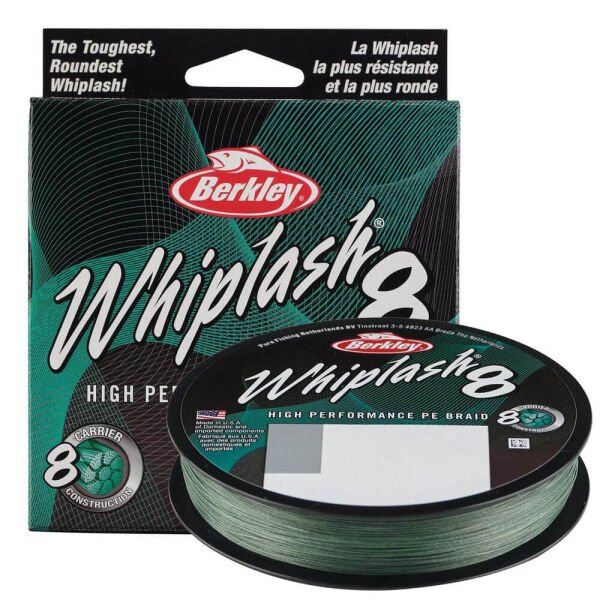 Berkley Whiplash 8 Braid İp Misina MOSS GREEN - 0.10MM - 300MT - 14.8KG
