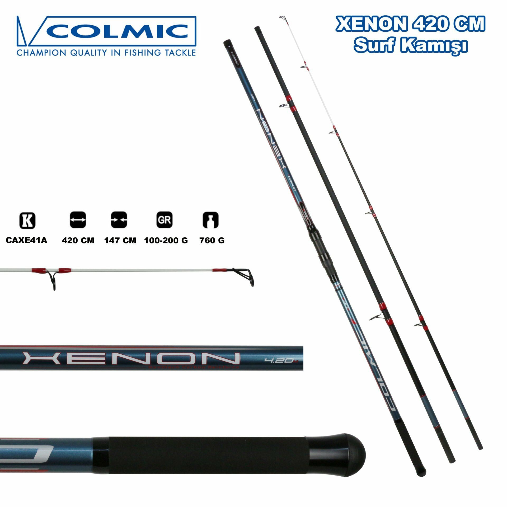 Xenon 100-200g Surf Kamışı 420 cm