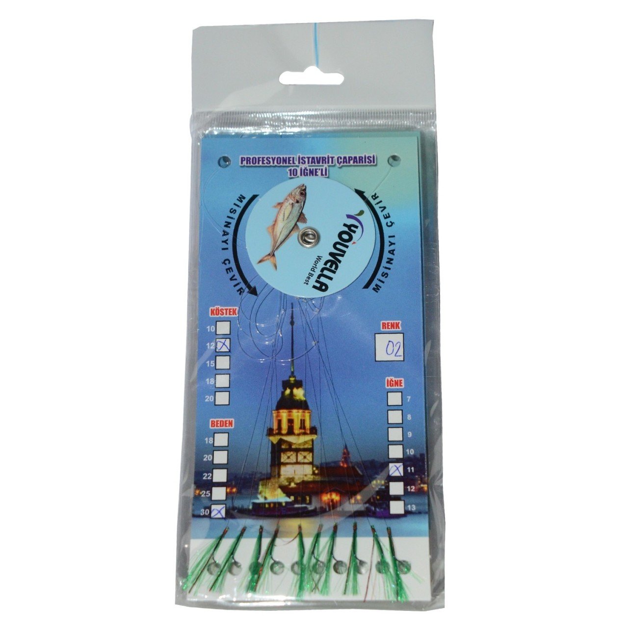 Youvella 7574 İstavrit Çaparisi 10 İğne Kolay Açılan 0.15x0.25mm 02