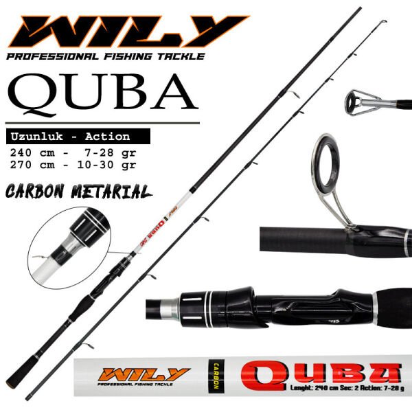 Wily Quba Spin Kamış 10-30 gr 2,40 m (7-28 gr)