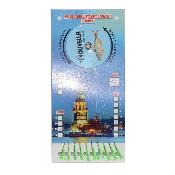 Youvella 7574 İstavrit Çaparisi 10 İğne Kolay Açılan 0.15x0.25mm 06