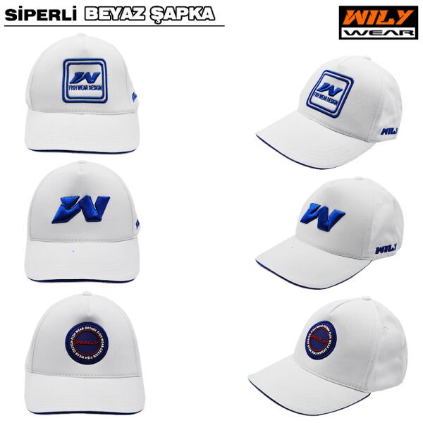 Wily Wear Sandviç Siperli Şapka Beyaz W Logolu