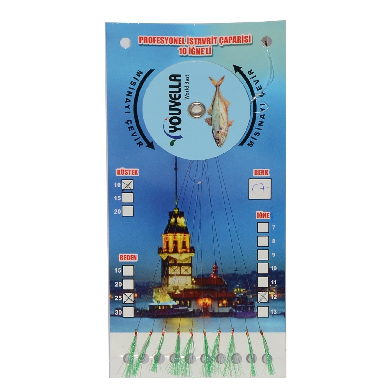 Youvella 7574 İstavrit Çaparisi 10 İğne Kolay Açılan 0.15x0.25mm 07