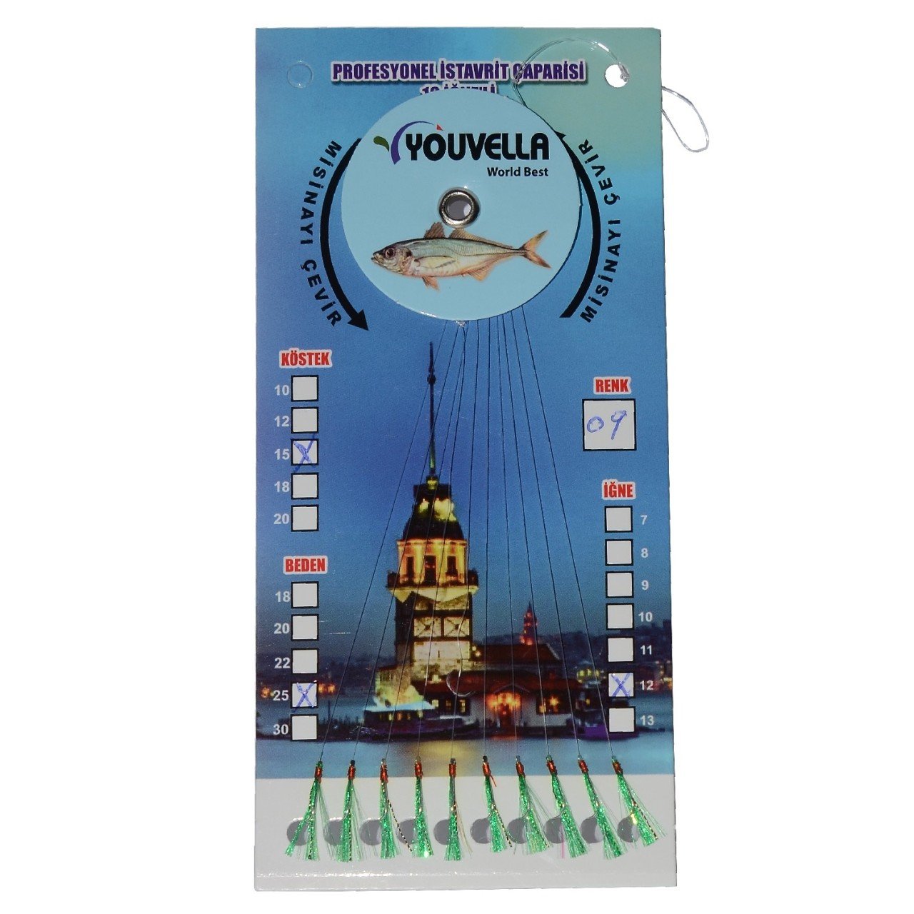 Youvella 7574 İstavrit Çaparisi 10 İğne Kolay Açılan 0.15x0.25mm 09