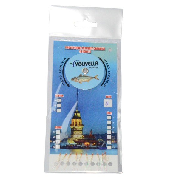 Youvella 7574 İstavrit Çaparisi 10 İğne Kolay Açılan 0.15x0.25mm 11