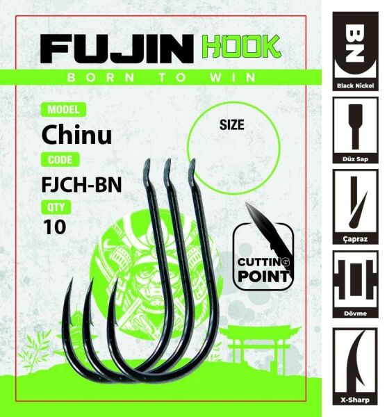 Fujin Chinu Çapraz Deliksiz Olta Kancası 