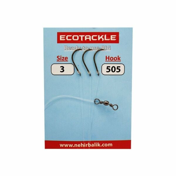 Ecotackle Fırdöndülü Yemli Takım 505 Bronz 3 İğne 100P 3