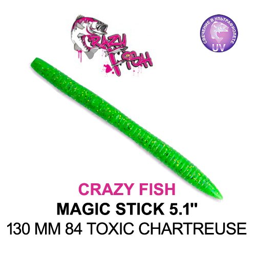 CRAZY FISH MAGIC STICK 130 MM COLOR: 84 TOXIC CHARTREUSE
