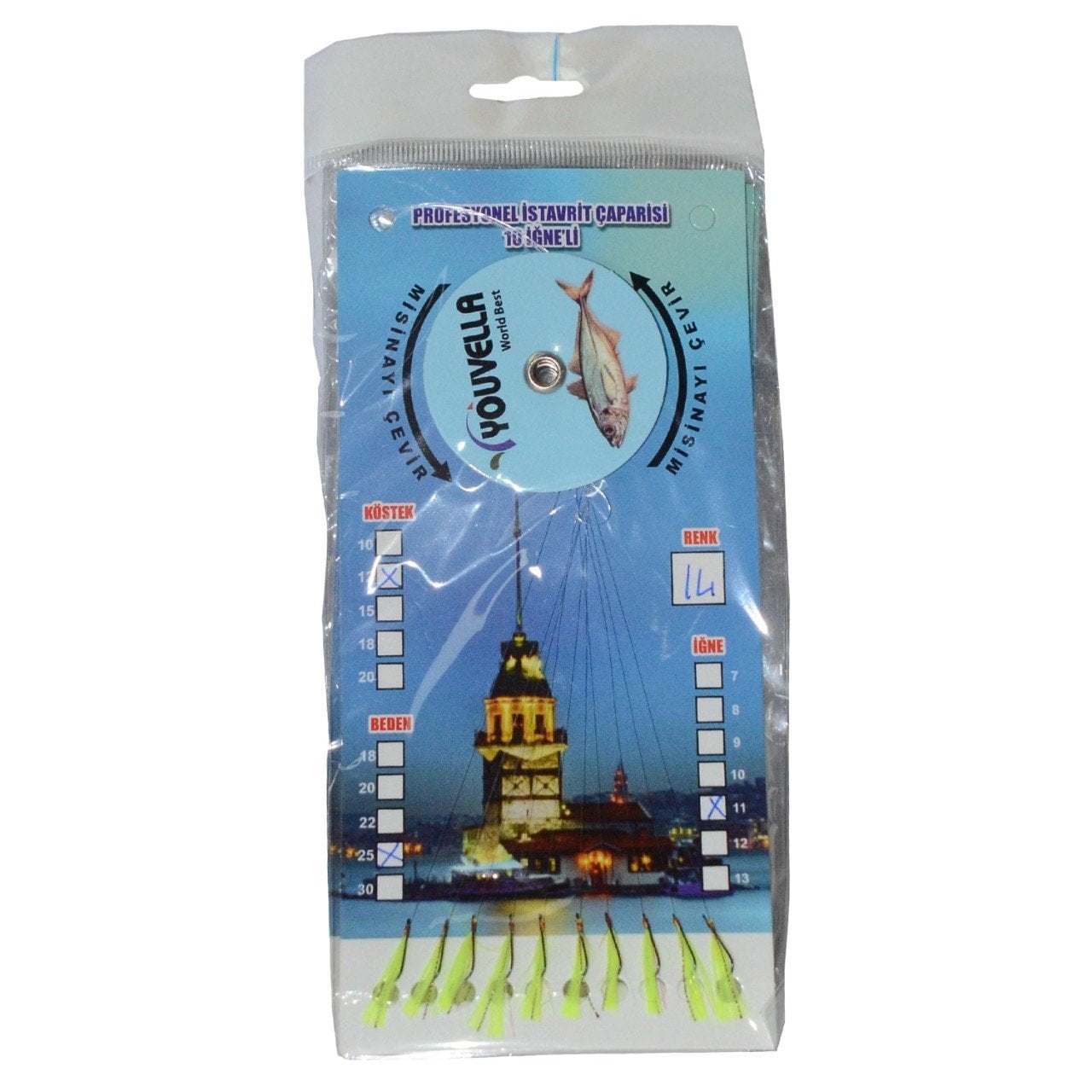 Youvella 7574 İstavrit Çaparisi 10 İğne Kolay Açılan 0.15x0.25mm 