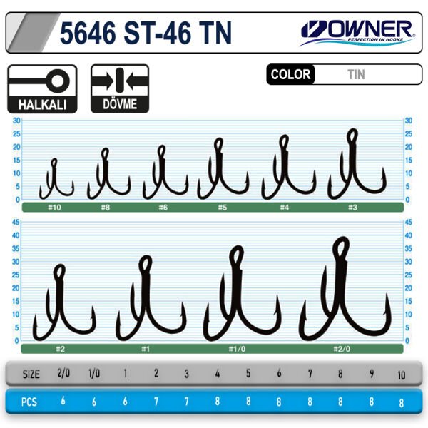 Owner 5646 St-46tn Tin Çarpma İğne 10