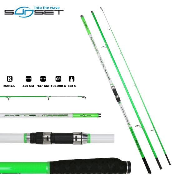 Skandal Marea Power MN 420+ Kaido Asura 12000 3 Parçalı Surf Olta Seti