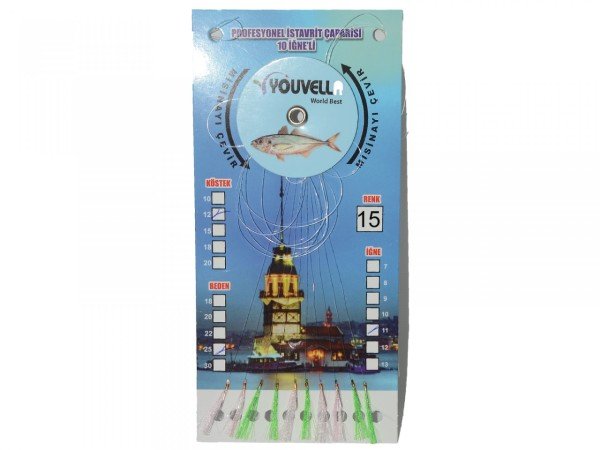 Youvella 7574 İstavrit Çaparisi 10 İğne Kolay Açılan 0.15x0.25mm 