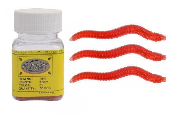 Mutant 3511 Ozmo Aromalı Solucan 4cm Silikon Suni Yem 30'lu Kutu 01