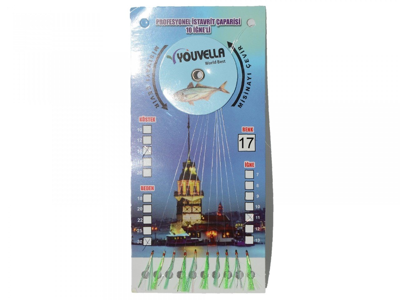 Youvella 7574 İstavrit Çaparisi 10 İğne Kolay Açılan 0.15x0.25mm 