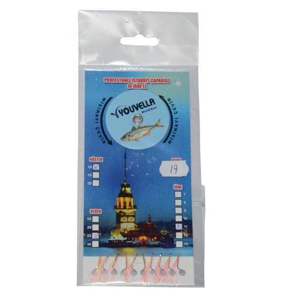 Youvella 7574 İstavrit Çaparisi 10 İğne Kolay Açılan 0.15x0.25mm 19