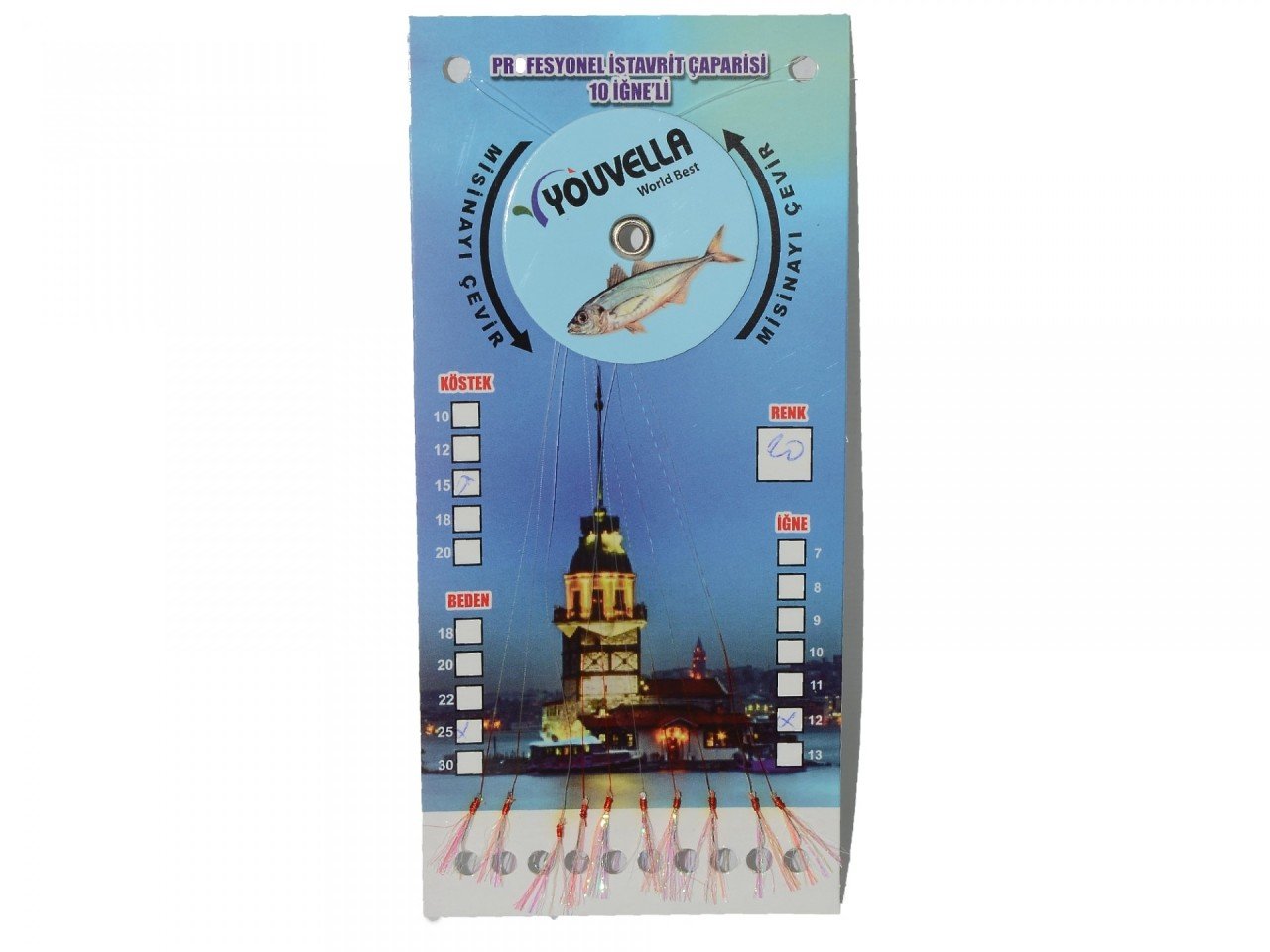 Youvella 7574 İstavrit Çaparisi 10 İğne Kolay Açılan 0.15x0.25mm 20