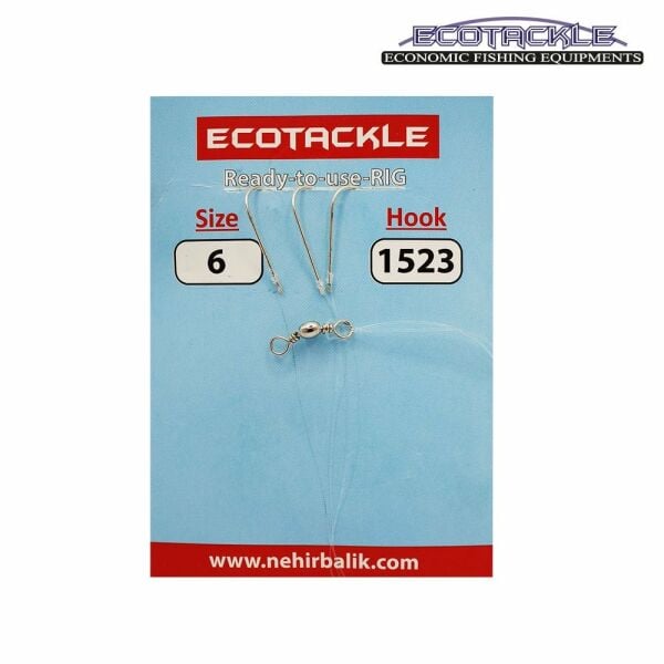 Ecotackle Fırdöndülü Yemli Takım 1523 3 İğne 100P 5
