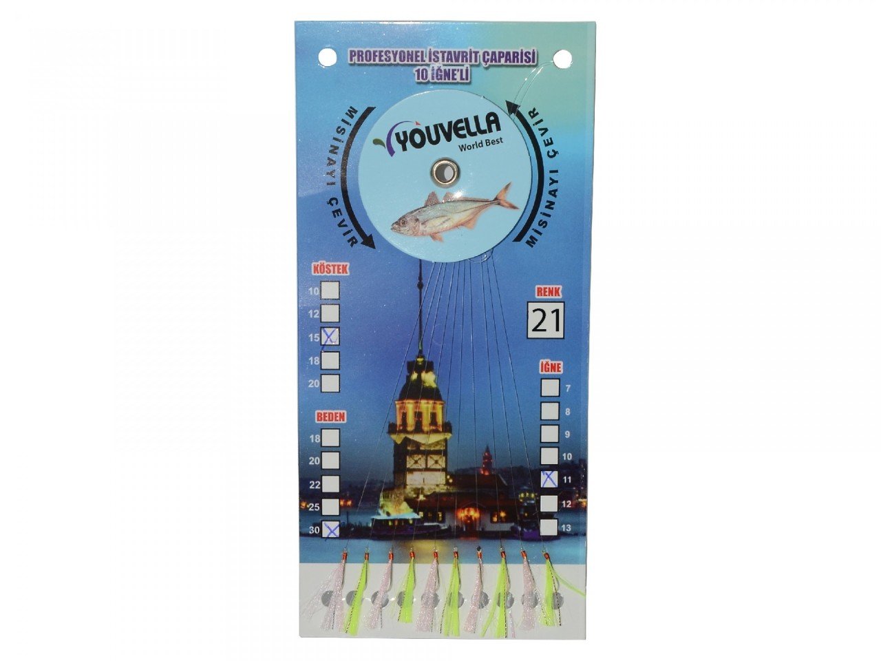 Youvella 7574 İstavrit Çaparisi 10 İğne Kolay Açılan 0.15x0.25mm 