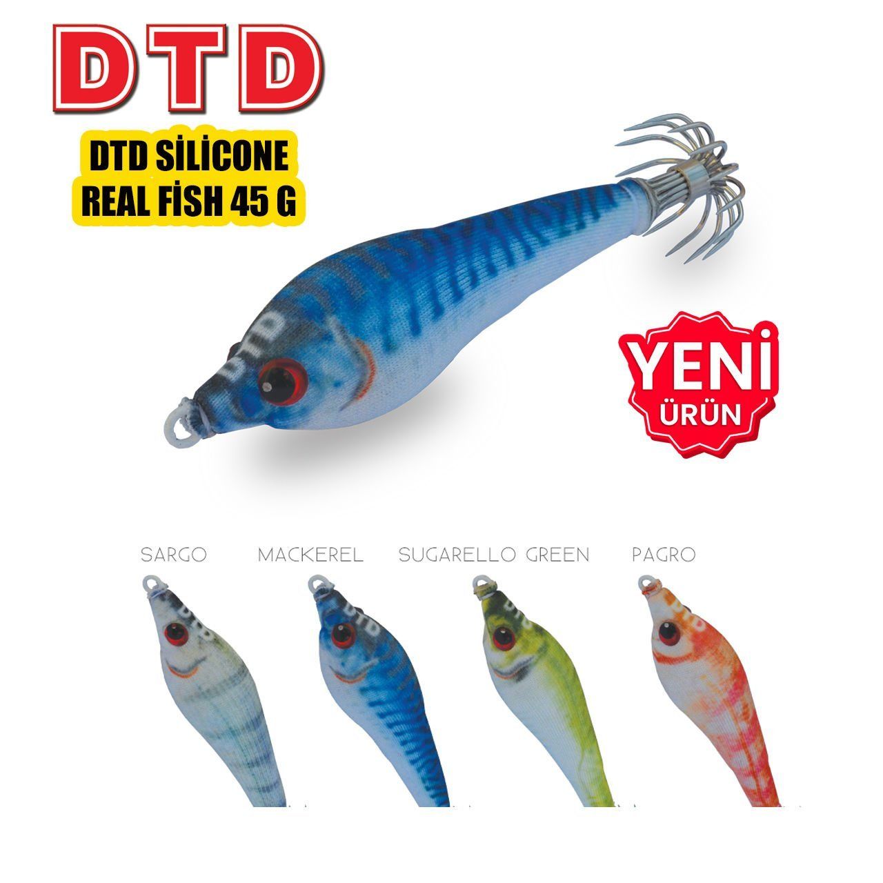Silicone Real Fish 45g Sugarello Green