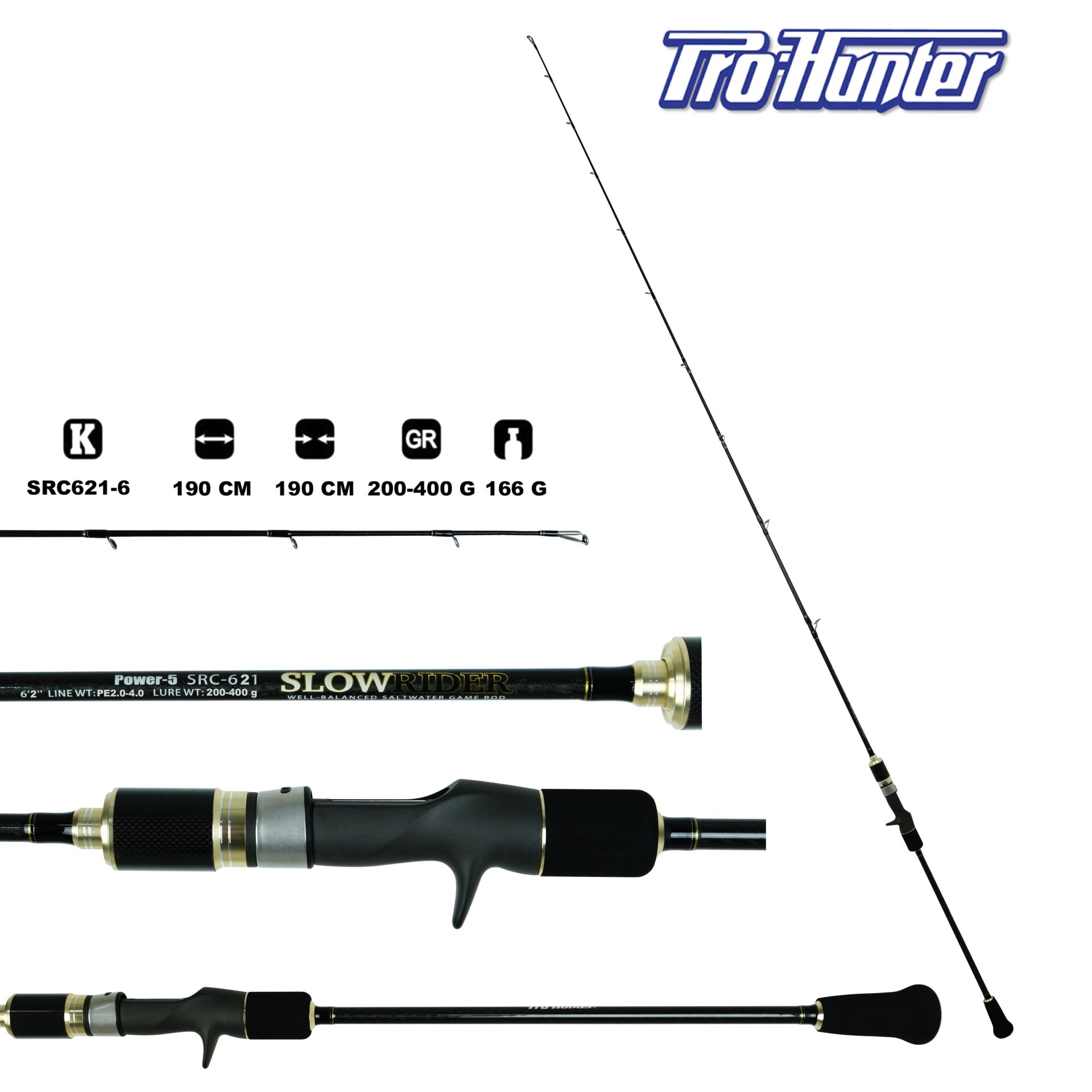 Slow Rider Black SRC-621/6 200-400g PE2,0-4,0 Jig