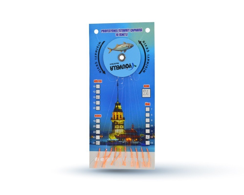 Youvella 7574 İstavrit Çaparisi 10 İğne Kolay Açılan 0.15x0.25mm 