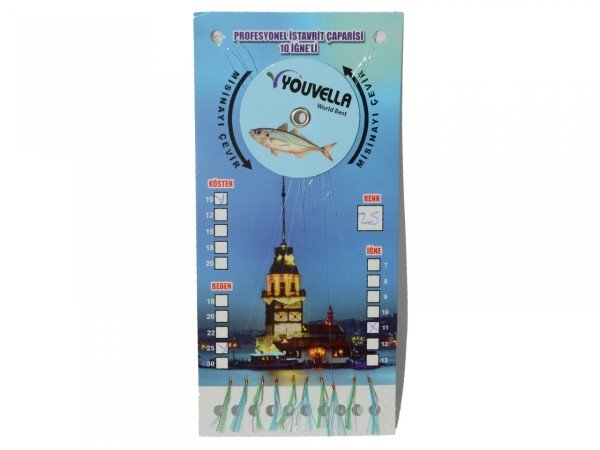 Youvella 7574 İstavrit Çaparisi 10 İğne Kolay Açılan 0.15x0.25mm 25
