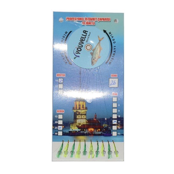 Youvella 7574 İstavrit Çaparisi 10 İğne Kolay Açılan 0.15x0.25mm 26